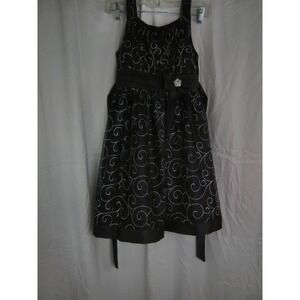 Love Dress Sleeveless Straps Black Silver Girl Sz 8